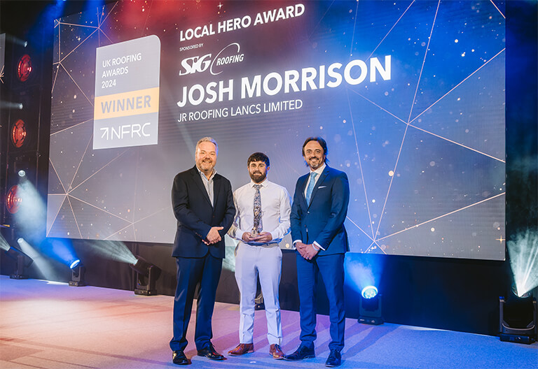 Josh Morrison Wins Local Roofing Hero Award 2024